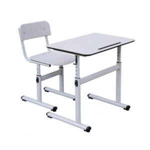 Set (masa pentru elevi+scaun) cadru metalic